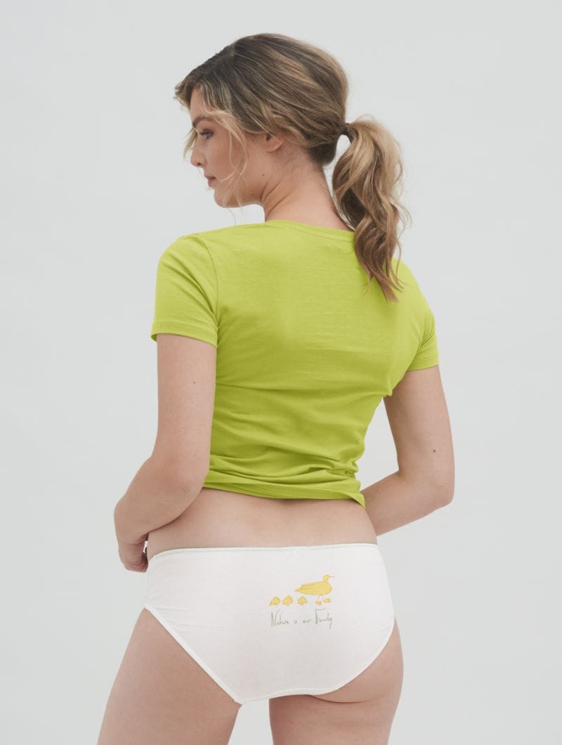 Pack 2 bragas ecológicas a rayas verde y blanco - Imagen 3