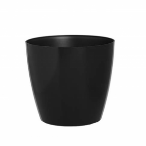 Maceta San Remo Con Rueda Negro 36 cm
