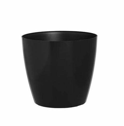 Maceta San Remo Con Rueda Negro 36 cm